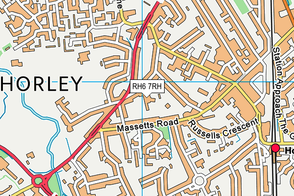 RH6 7RH map - OS VectorMap District (Ordnance Survey)