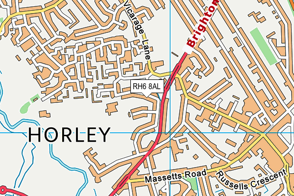 Manorfield Primary And Nursery School map (RH6 8AL) - OS VectorMap District (Ordnance Survey)
