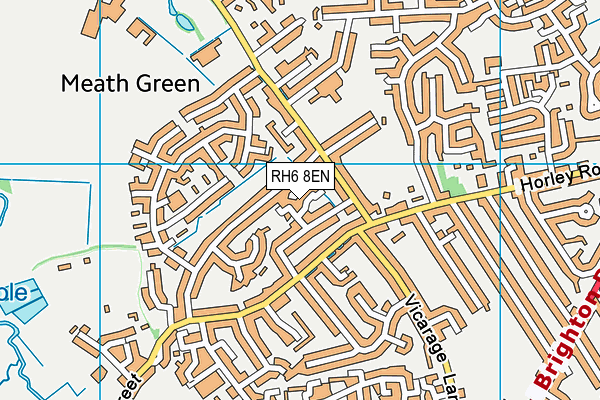 RH6 8EN map - OS VectorMap District (Ordnance Survey)