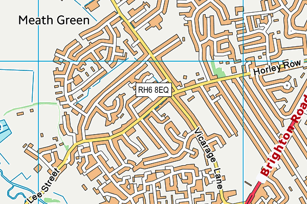 RH6 8EQ map - OS VectorMap District (Ordnance Survey)