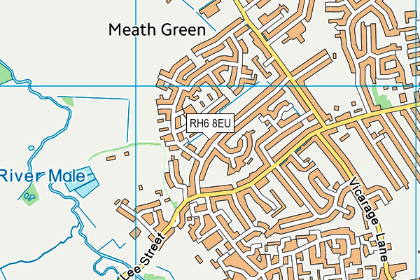 RH6 8EU map - OS VectorMap District (Ordnance Survey)