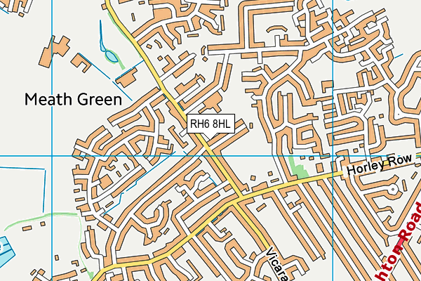 RH6 8HL map - OS VectorMap District (Ordnance Survey)