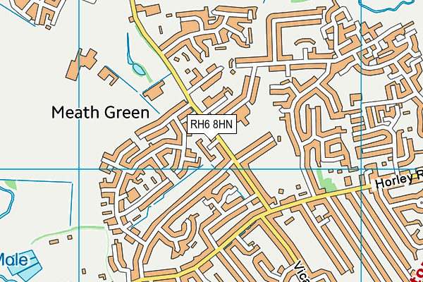 RH6 8HN map - OS VectorMap District (Ordnance Survey)