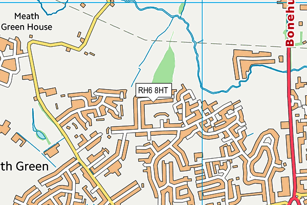 RH6 8HT map - OS VectorMap District (Ordnance Survey)