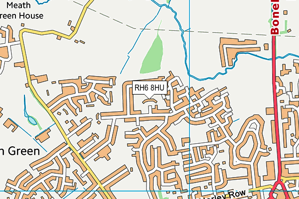 RH6 8HU map - OS VectorMap District (Ordnance Survey)