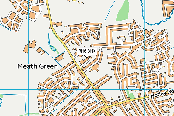 RH6 8HX map - OS VectorMap District (Ordnance Survey)