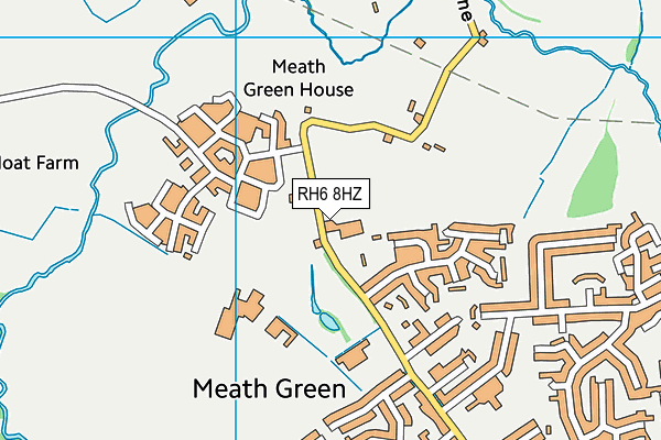 RH6 8HZ map - OS VectorMap District (Ordnance Survey)