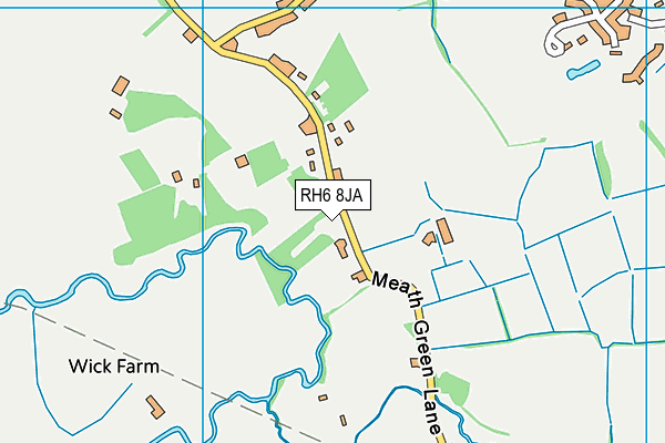 RH6 8JA map - OS VectorMap District (Ordnance Survey)