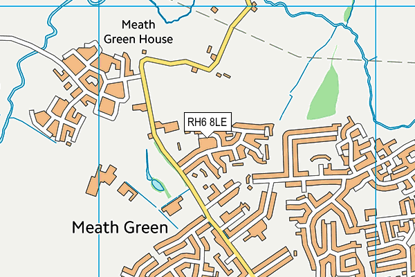 RH6 8LE map - OS VectorMap District (Ordnance Survey)