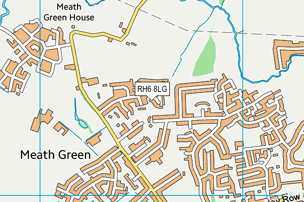 RH6 8LG map - OS VectorMap District (Ordnance Survey)