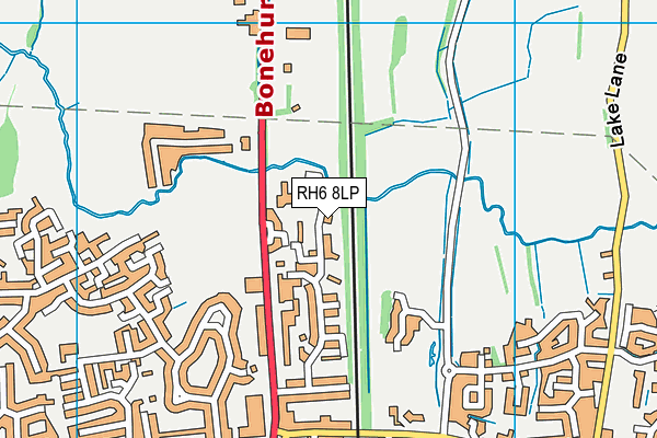 RH6 8LP map - OS VectorMap District (Ordnance Survey)