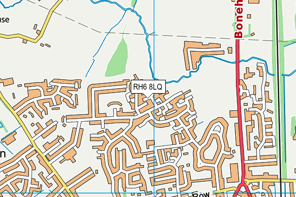 RH6 8LQ map - OS VectorMap District (Ordnance Survey)