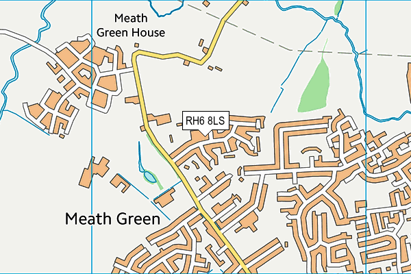 RH6 8LS map - OS VectorMap District (Ordnance Survey)