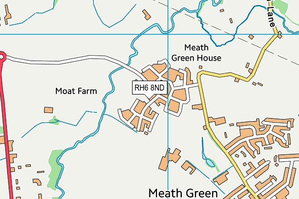 RH6 8ND map - OS VectorMap District (Ordnance Survey)