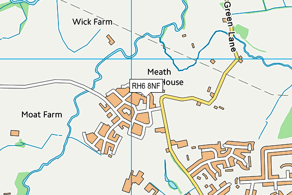 RH6 8NF map - OS VectorMap District (Ordnance Survey)