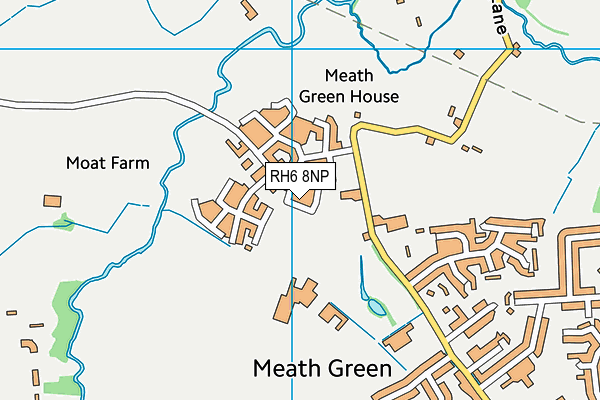 RH6 8NP map - OS VectorMap District (Ordnance Survey)