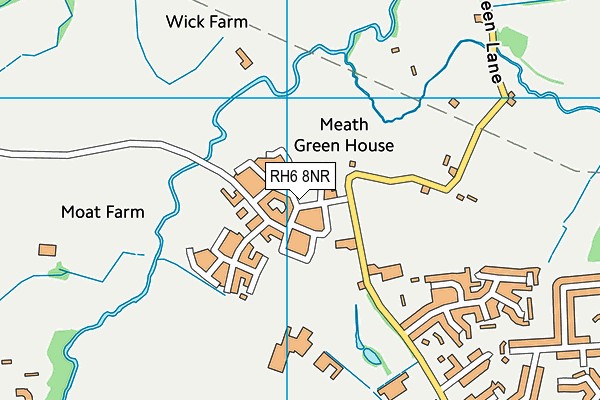 RH6 8NR map - OS VectorMap District (Ordnance Survey)