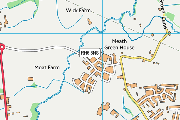 RH6 8NS map - OS VectorMap District (Ordnance Survey)
