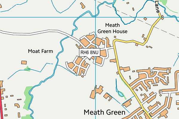 RH6 8NU map - OS VectorMap District (Ordnance Survey)