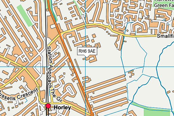 Oakwood Sports Centre map (RH6 9AE) - OS VectorMap District (Ordnance Survey)