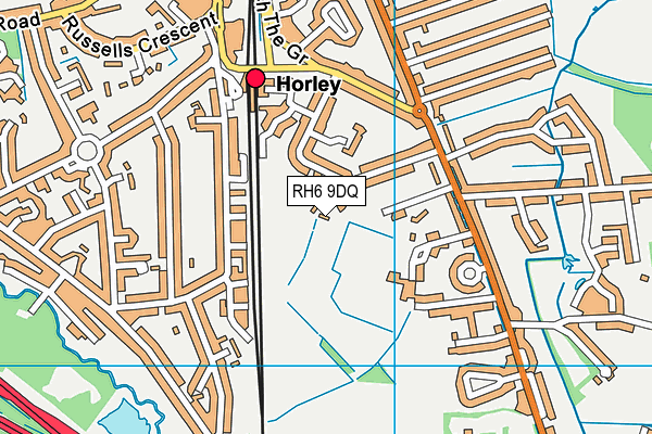 RH6 9DQ map - OS VectorMap District (Ordnance Survey)