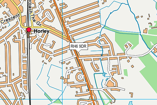 RH6 9DR map - OS VectorMap District (Ordnance Survey)