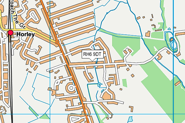 RH6 9DT map - OS VectorMap District (Ordnance Survey)
