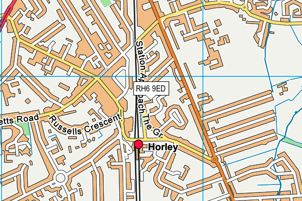 RH6 9ED map - OS VectorMap District (Ordnance Survey)