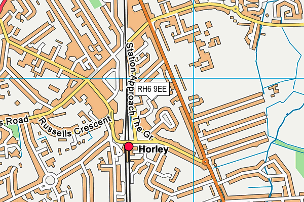 RH6 9EE map - OS VectorMap District (Ordnance Survey)