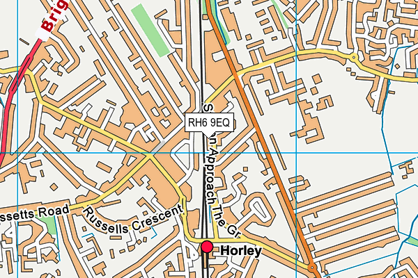 RH6 9EQ map - OS VectorMap District (Ordnance Survey)