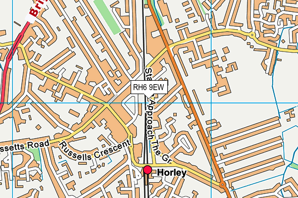 RH6 9EW map - OS VectorMap District (Ordnance Survey)