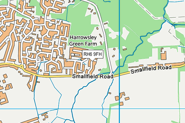 RH6 9FH map - OS VectorMap District (Ordnance Survey)