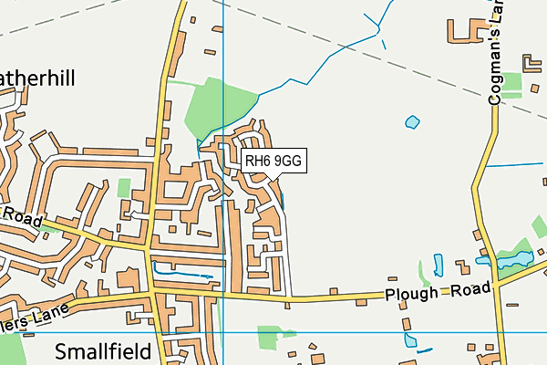 RH6 9GG map - OS VectorMap District (Ordnance Survey)