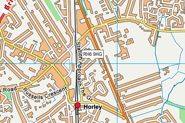 RH6 9HG map - OS VectorMap District (Ordnance Survey)