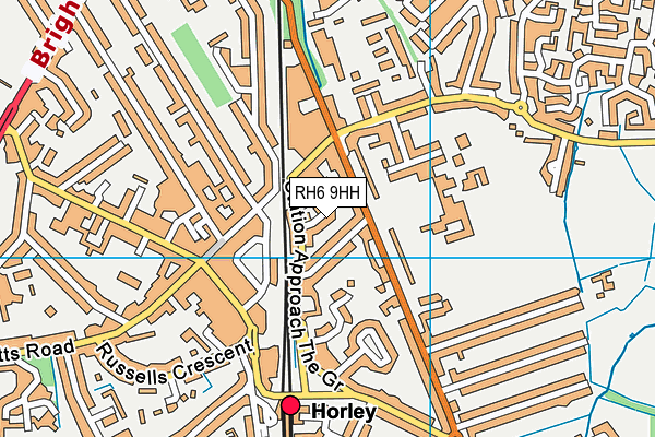 RH6 9HH map - OS VectorMap District (Ordnance Survey)