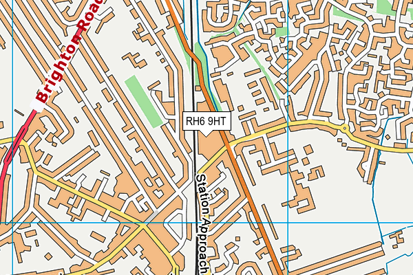 RH6 9HT map - OS VectorMap District (Ordnance Survey)