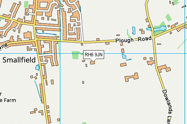 RH6 9JN map - OS VectorMap District (Ordnance Survey)