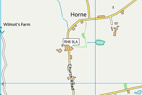 RH6 9LA map - OS VectorMap District (Ordnance Survey)