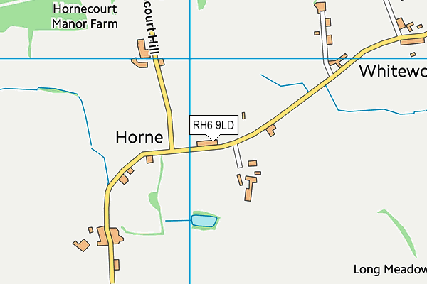 RH6 9LD map - OS VectorMap District (Ordnance Survey)