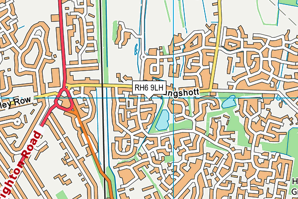 RH6 9LH map - OS VectorMap District (Ordnance Survey)