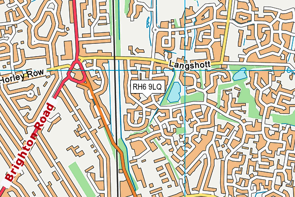 RH6 9LQ map - OS VectorMap District (Ordnance Survey)