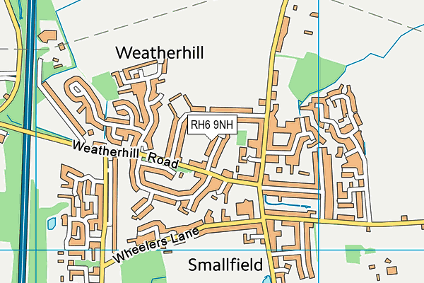 RH6 9NH map - OS VectorMap District (Ordnance Survey)