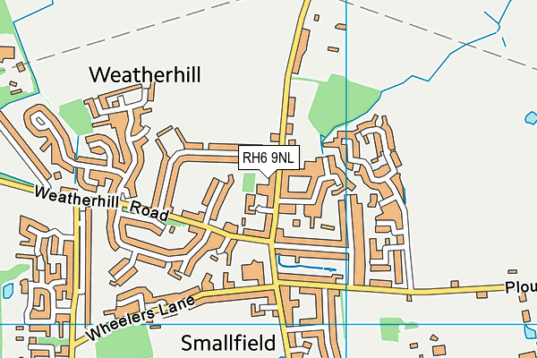 RH6 9NL map - OS VectorMap District (Ordnance Survey)