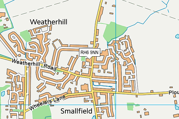 RH6 9NN map - OS VectorMap District (Ordnance Survey)