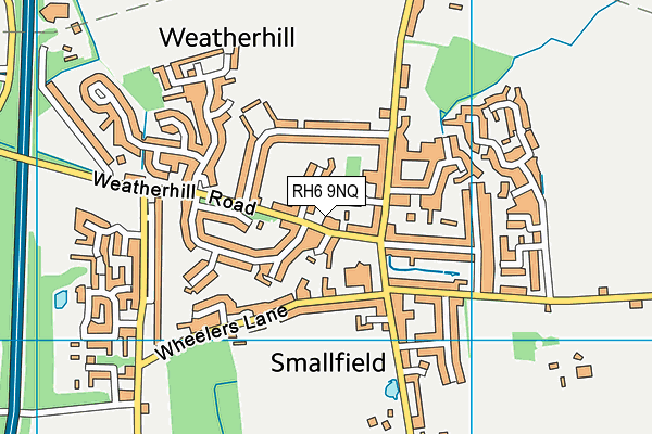 RH6 9NQ map - OS VectorMap District (Ordnance Survey)