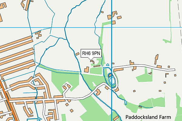 RH6 9PN map - OS VectorMap District (Ordnance Survey)