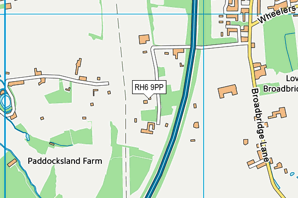 RH6 9PP map - OS VectorMap District (Ordnance Survey)