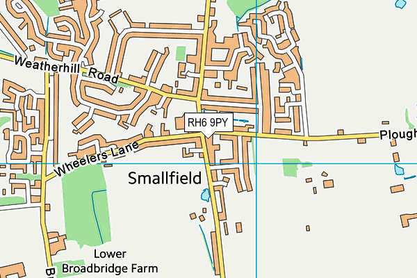 Map of CAFÉ SMALLFIELD LIMITED at district scale