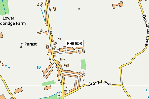 RH6 9QB map - OS VectorMap District (Ordnance Survey)