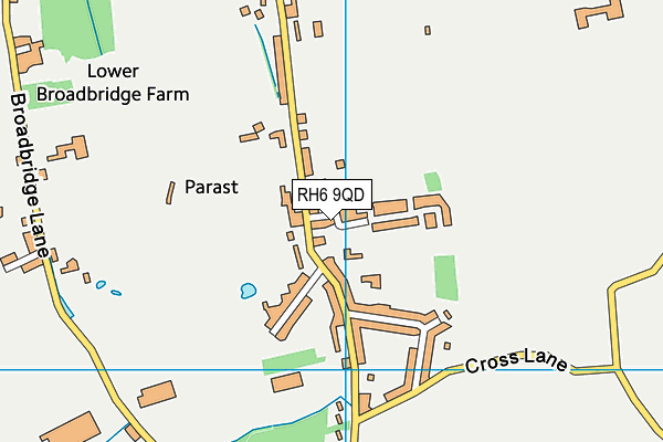 RH6 9QD map - OS VectorMap District (Ordnance Survey)